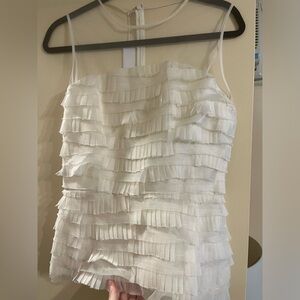 TENBY ROLANDO Simone Top Size 8 Ivory Style CF16-136 mesh with zipper 🤍🤎